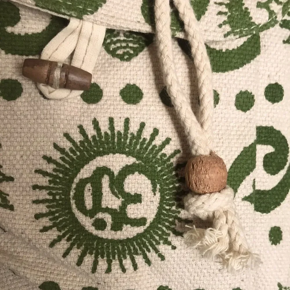 Paths of the Spirit Cotton Canvas Backpack Bag Handmade in Nepal NWT